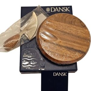 Dansk Vivianna Citrus Board and Knife Set Wood Stainless Steel Torun Vintage NOS